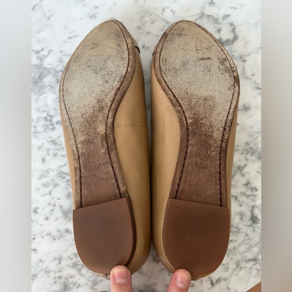 Tory Burch Hugo Pointed Toe Ballerina Flats in Tan, Size 7.5 - Picture 7 of 7